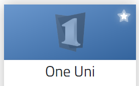 A Screenshot of the One Uni Tile as seen on the Gateway.